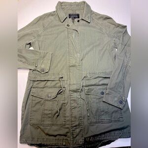 Sanctuary Jacket Women Size Small Olive Green Anorak Zip Up Utility Military